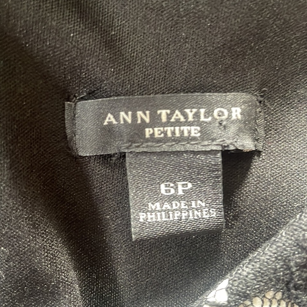 Ann Taylor Petite Black  & Tan Dress size 6 - Picture 5 of 5